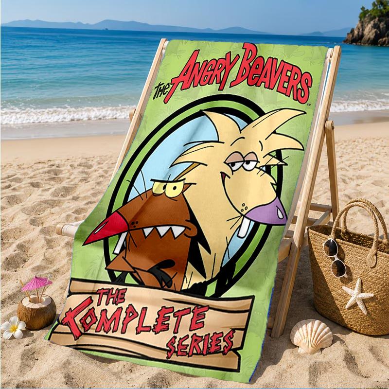 Angry Beavers Adventure Beach Towel, Microfiber Beach Towel, Perfect For Pool, Beach, Travel, Home Decor Beach Party Fan gifts