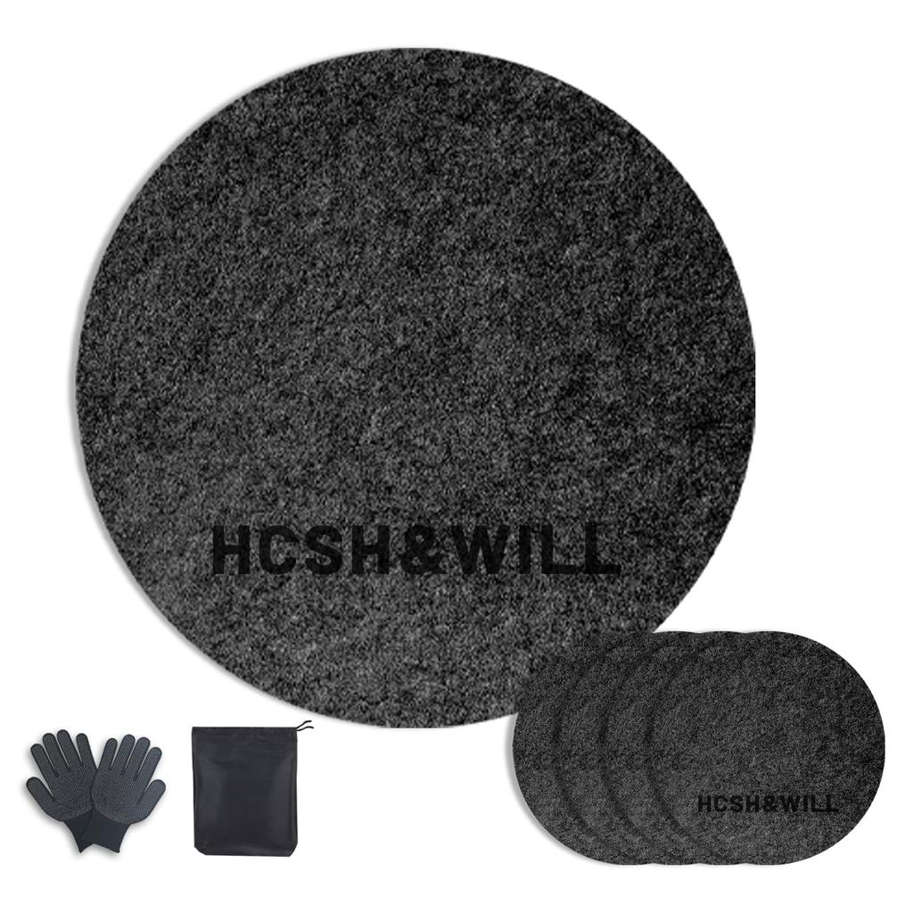 HCSH & WILL Felt Pads, Tire Protection Pads, Extra Thick 4 Piece Set, 23.6