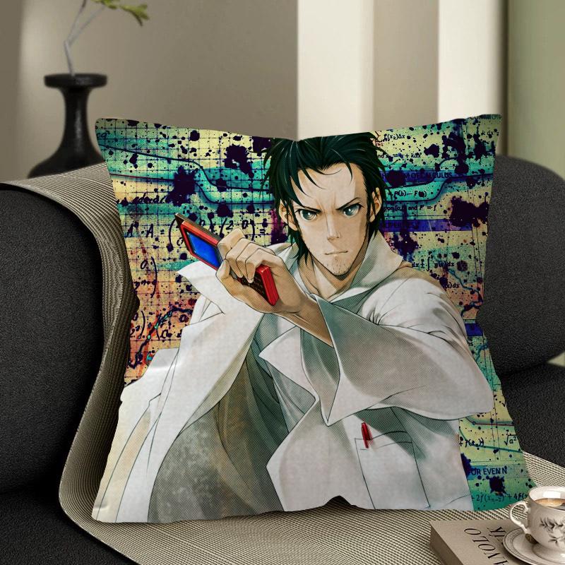 Steins Gate Kissenbezug toon Geschenk Kissenbezug Schlafzimmer Zuhause Sofa Stuhl Sitz Dekor Kissenbezug