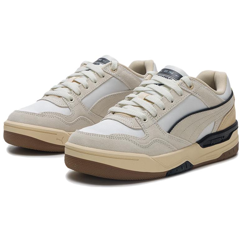 Puma Rebound Retro Comfortable Versatile Shock Absorbing Durable Low-Top Sneakers Unisex Sneakers Off-White 402647-01