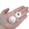 6pcs Universal Toilet Bolt Caps, Round Plastic Push-On Toilet Bowl BoltCaps Covers, With Extra Washers For Easy Installation