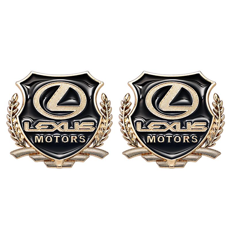 

2Pcs 3D Metal Emblem Sticker Car Badge Decoration Decals For Lexus FSPORT LBX NX RX 350h 450h ES UX 300e GS GX IS LS LX CT LC