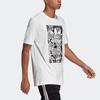 Adidas Originals Trefoil Letter Logo Printed Crew Neck Pullover Short Sleeve T-Shirt Men Tops White DH4768