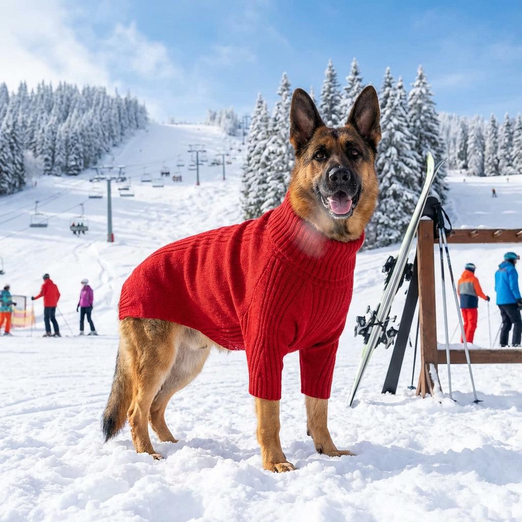 Extra Large High Neck Knitted Dog Sweater with Legs for Autumn/Winter (4XL-5XL)