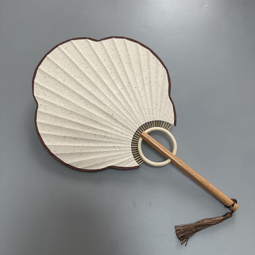 Vintage Chinese Style DIY Fan Classical Round Fan Portable DIY Xuan Paper Fan  Room Decorations