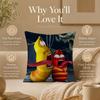 Cartoon L-LarvaS Cushion Cover Double-Sided Printed Pillow Cover Hypoallergenic Dust-Mite Proof