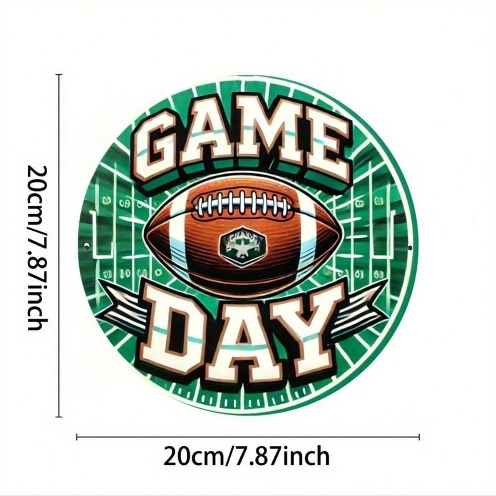 Metal Football Poster Garage Wall Art Decor