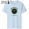 HNXC Cotton Short Sleeve T-shirt Men's Fashion Loose Half Sleeve Shirt Printed Compassionate Shirt