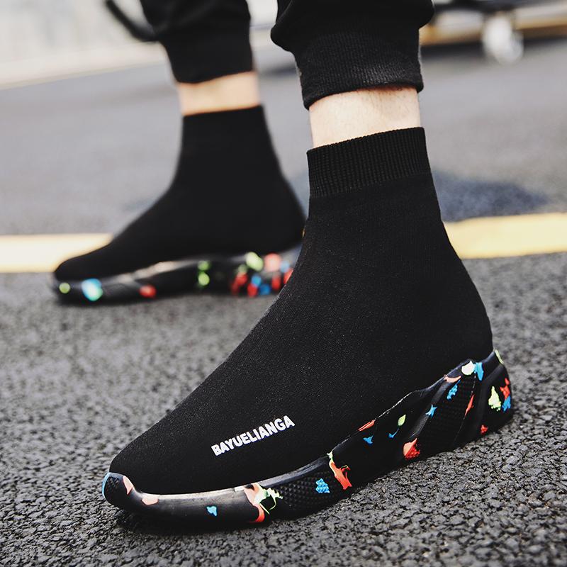 Men's Casual Sneakers Comfortable Socks Walking Shoes Couple Comfortable Outdoor Wear-resistant Trainer Running Shoes for Men