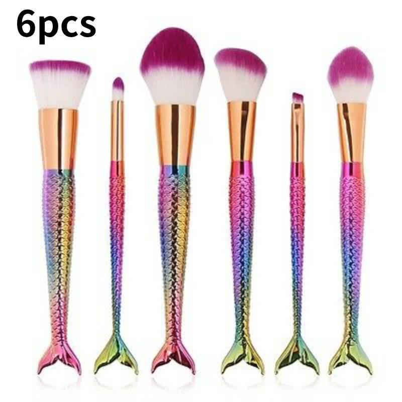 Mermaid Makeup Brush Set Foundation Eyeshadow Brushes Cosmetic Durable Tool