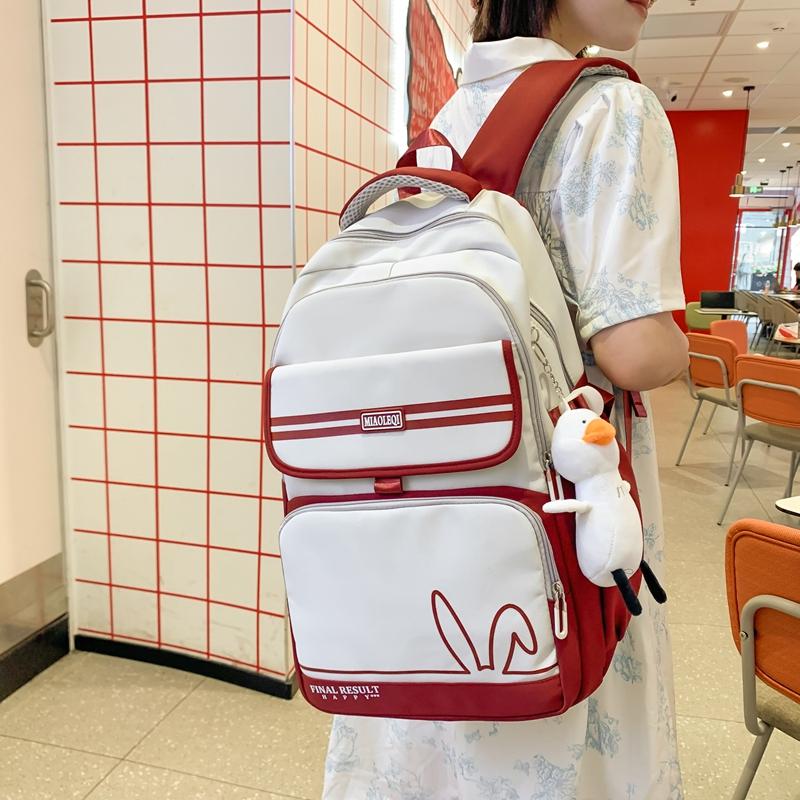 Женский рюкзак большой вместимости нейлоновый водоотталкивающий студенческий цветной — фото 17