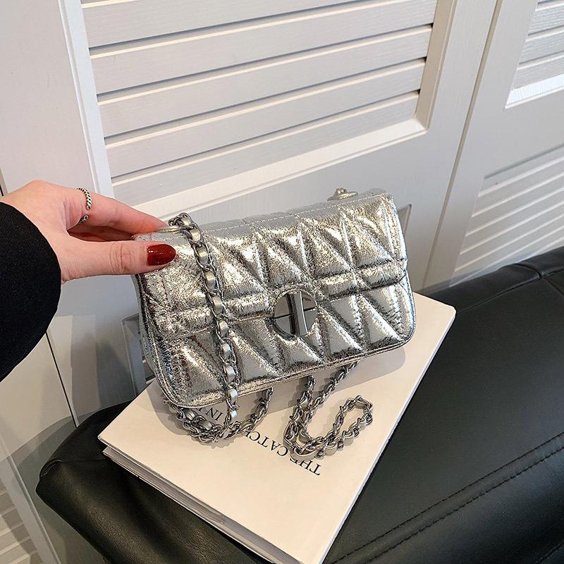 Fashionable and Versatile Shoulder Chain Crossbody Bag, New Trendy PU Colorful Small Square Bag, Shopping Fashionable Women's Bag