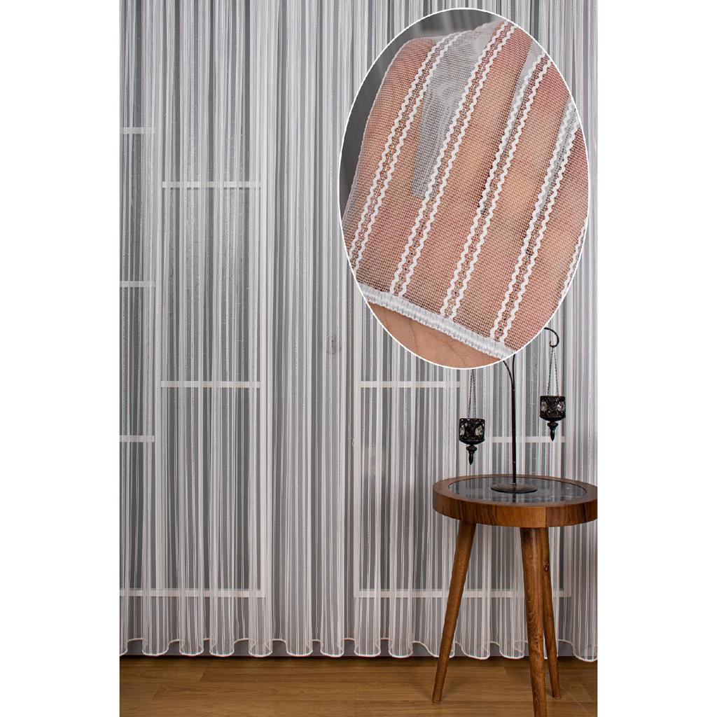 Double Pasta Silvery Blash Flat Tulle Curtain 1/3 Frequent Pile