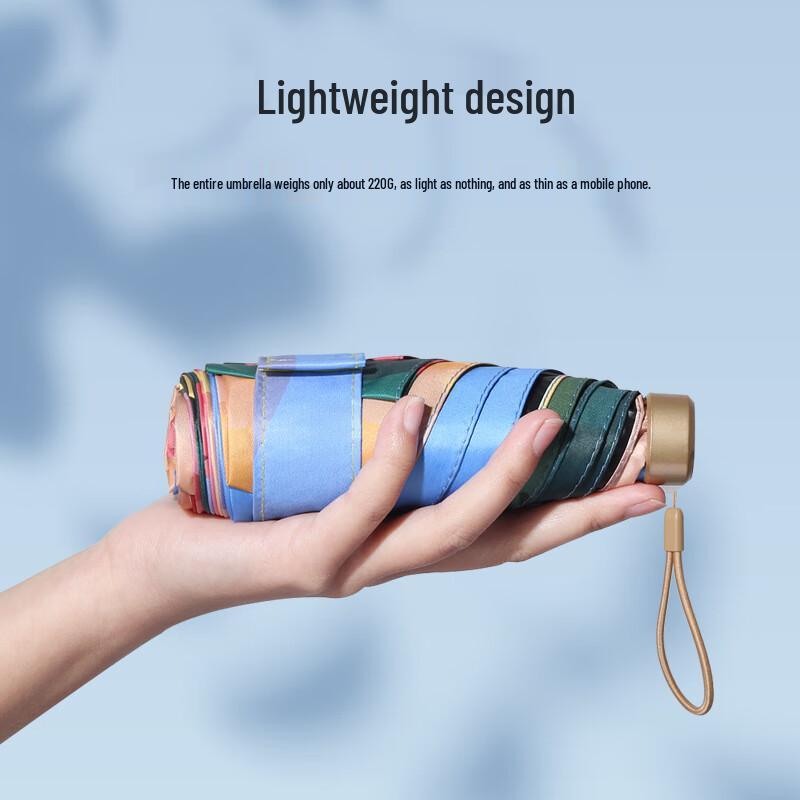 Nanjiao Creative Oil Painting Sunscreen Folding Umbrella