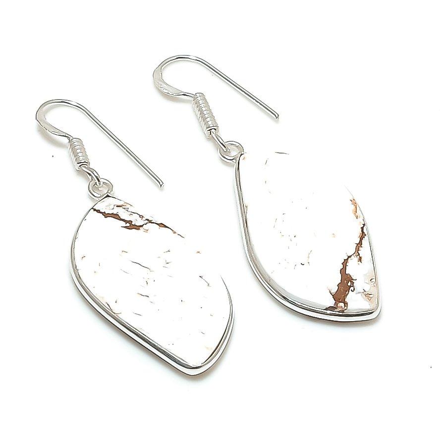 Natural Wild Horse Gemstone 925 Sterling Silver Jewelry Earring 1.85  AE-12194