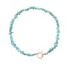 Large Special-shaped Pearl OT Buckle Necklace Femininity Simple Green Turquoise Necklace