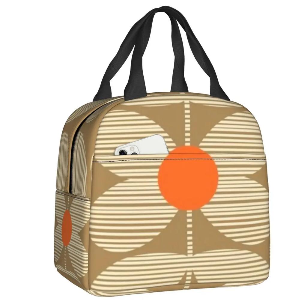 Orla Kiely Skandynawski Kwiatowy Przenośny Lunch Box dla Kobiet Wodoodporny Termiczny Chłodziarka Żywności Izolowana Torba Lunchowa Dla Dzieci Student