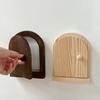 Wooden Door Light Switch Cover Baby Proofing Electrical Wall Outlet Protective Cover Wall Panel Socket Door Shape Decorative Frame