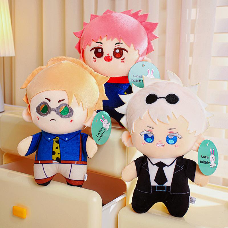 Anime Jujutsu Kaisen Plush Gojo Satoru Itadori Yuji Stuffed Doll Kawaii Anime Peripheral Toys Collection Gifts for Boyfriend