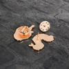 Cute Cartoon Alloy Brooch: Caterpillar & Strawberry Design