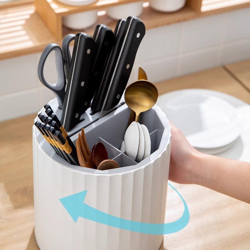 Multi-functional Household Kitchen Rotating Knife Rack Shelf