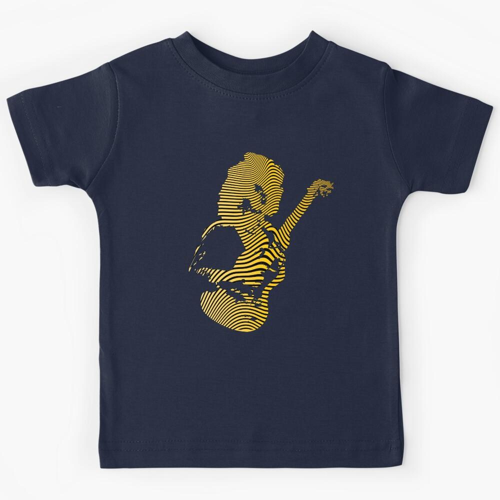 Retro Rock Guitarist Guitar Art Kids T-Shirt 150