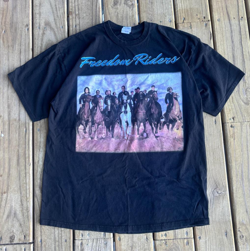 Y2K / Vintage Freedom Riders Civil Rights Barack Obama Quote T-shirt Gildan 2XL