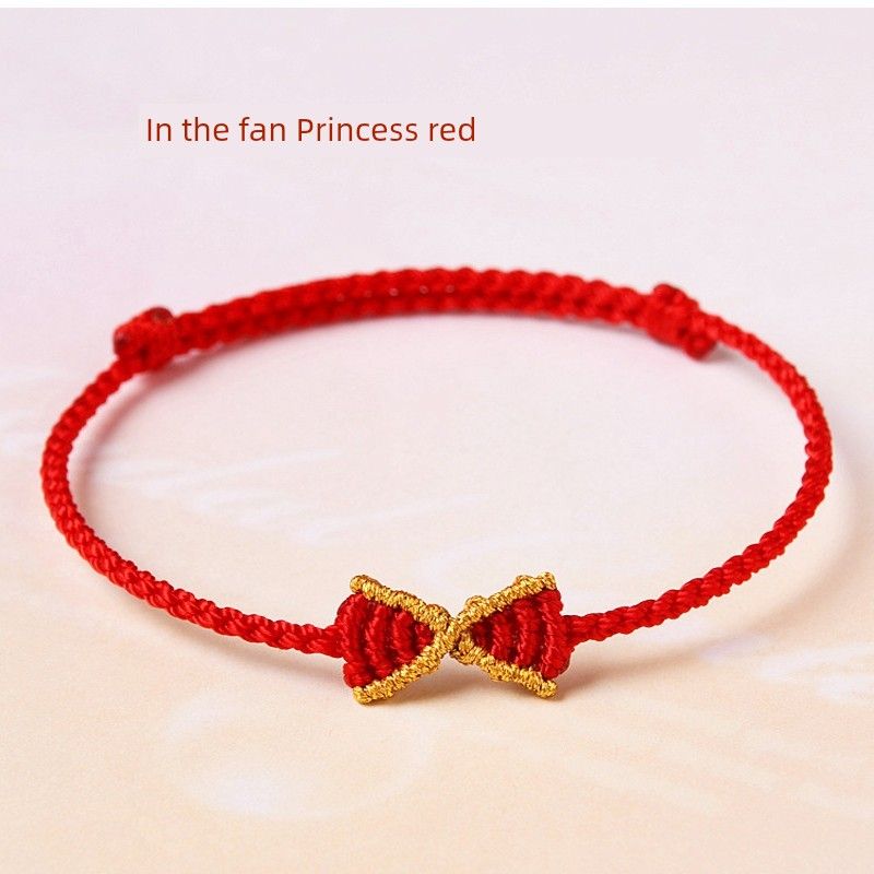 

Escape Princess Бант Красный Плетеный Вручную Веревочный Браслет Женский Браслет Детский Детский Ножной Браслет Минималистичный Подарок для Подруг Princess at large red bracelet kids 10-15 years