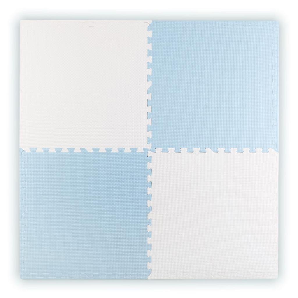 Ricokids Large Foam Puzzle Mat 60X60 Cm 4 Pcs Blue And White