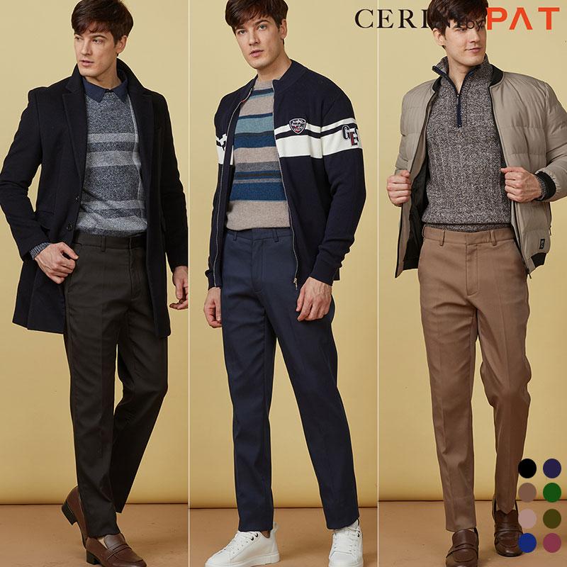 CERINI BY PAT Men'S Double-Weave Tc Brushed Bonded Pants 1 Type 8 Colors