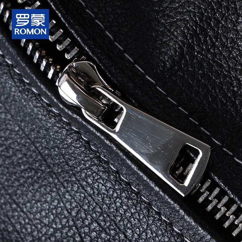 ROMON Men's Sheepskin Business Casual Leather Jacket