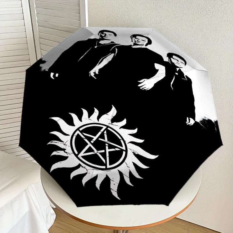 1PC Supernatural Winchester Umbrella-8-Rib Reinforced, Automatic Open, Lightweight & Durable, Cute Fashion Accessory for Outdoor-W122