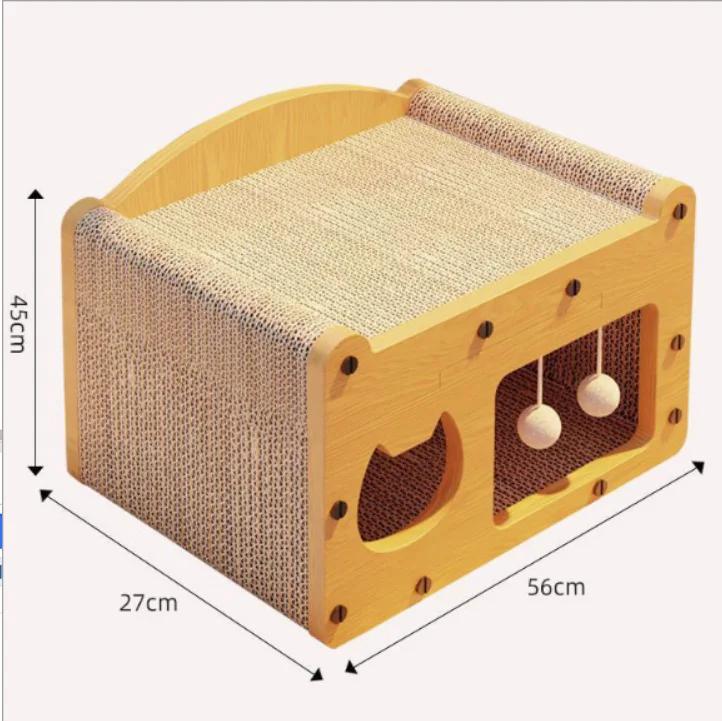 Neues Katzenkratzbrett und Katzenbett, integriertes verschleißfestes und kratzfestes vertikales Tunnelspielzeug, Heimtierbedarf