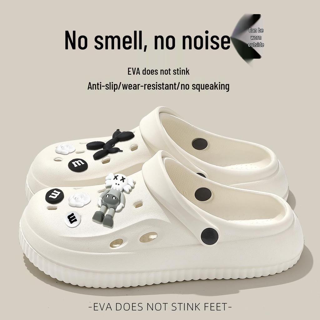 Women's Hole Shoes Non-Slip Sandals - Breathable, Soft Sole, Wear-Resistant Beach EVA Slippers