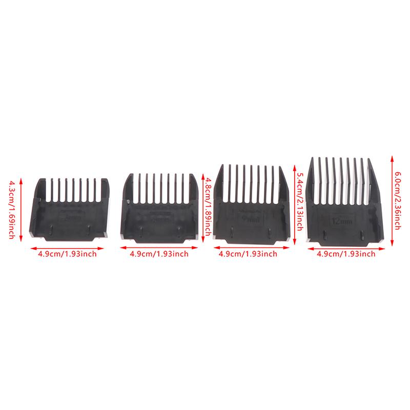 4Pcs Universal Cut Clipper Limit Comb Guide Attachment Size Barber Replacement (3Mm,6Mm,9Mm,12Mm)