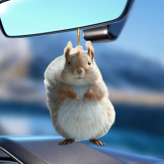 Милая белка акриловый кулон подвесное украшение с шнурком очаровательное животное — фото 13