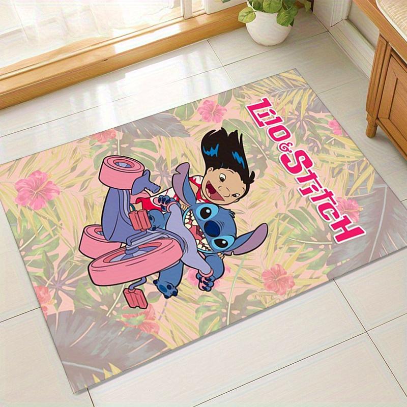 

1pc. Stitch & Lilo Tropical Floral Print Rug - Home Decor Carpet, Office Mat, Outdoor Rug Gift for Room Decorz041056 60cm by 90cm