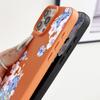Flower Patterned Phone Case For iPhone 17 Air 16 15 14 Pro Max 13 12 Pro 11 17 16e Shockproof Soft Silicone Leather Texture Cover