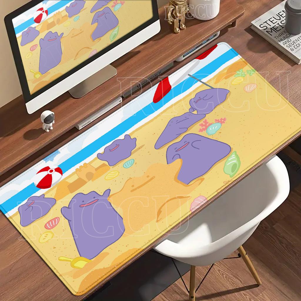 Gaming Pads HD Anime Large Desk Mat Ditto XXL Gamer Mouse Pad Pokémon Keyboard Extended Mousepad Office PC Desks Accessories Rug