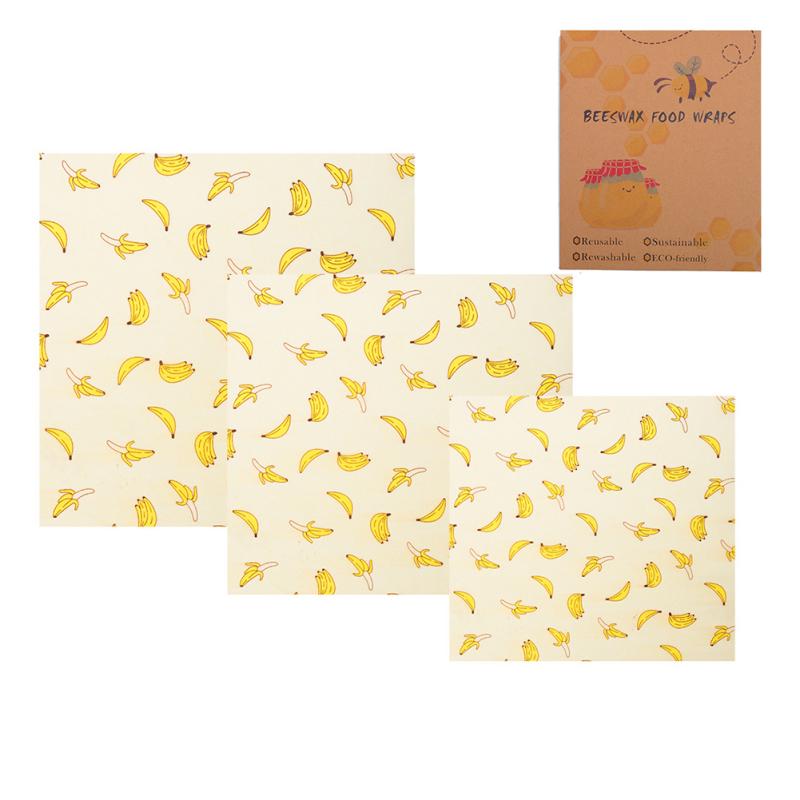 

3Pcs/Set Beeswax Cloth Wrap Food Fresh Keeping Cover