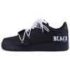 Nike Air Force 1 PU Abrasion Resistant Balance Low top Skateboard Shoes Unisex Black White CW2288-001(Team55-S-BOX)