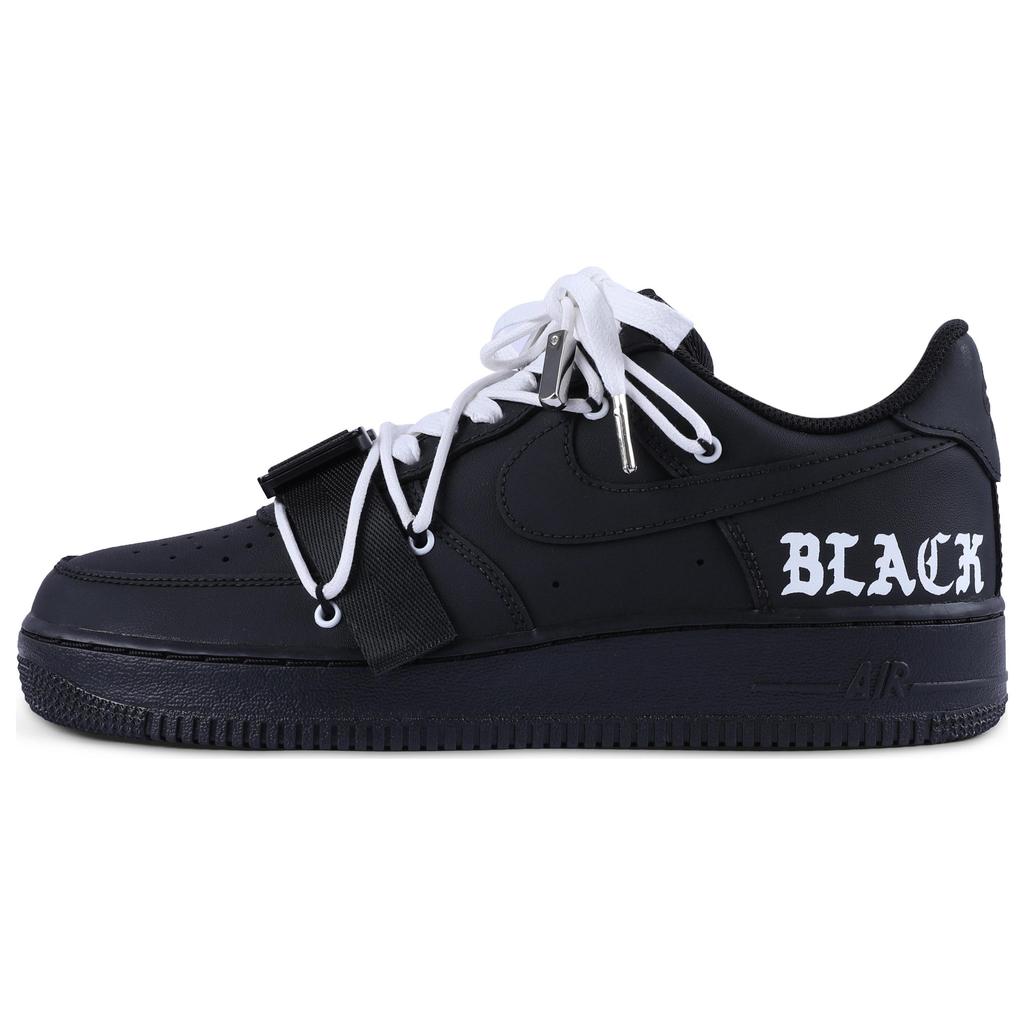 Nike Air Force 1 PU Abrasion Resistant Balance Low top Skateboard Shoes Unisex Black White CW2288-001(Team55-S-BOX)