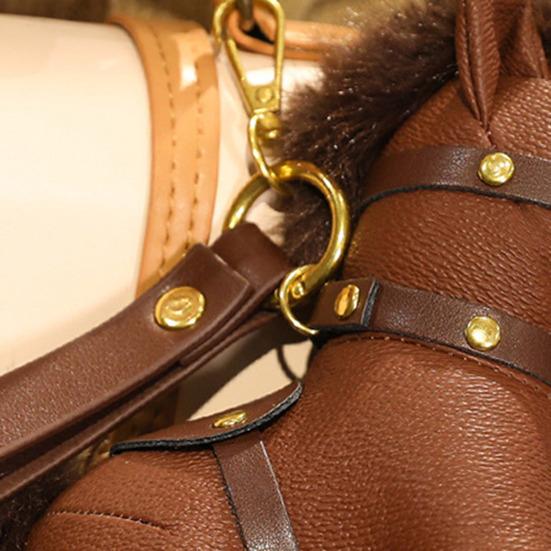 Horse Doll Pendant Faux Leather Pony Keychain Cute Animal Keyring Versatile Bag Charm for Keys And Accessories