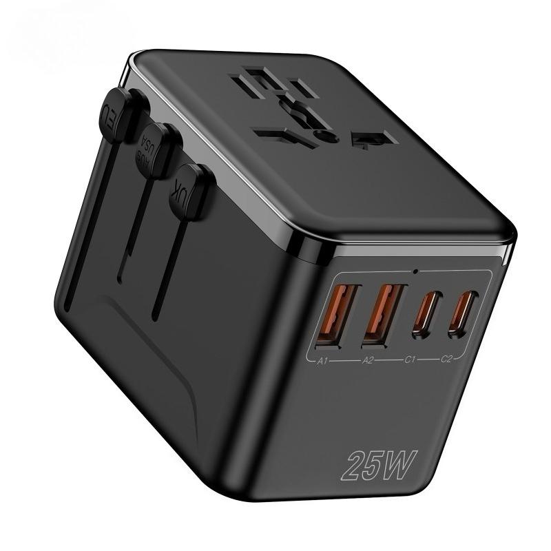 35W Global Travel Adapter, Fast Charging Adapter Socket, Multi-Functional Travel Adapter Plug for Worldwide Use