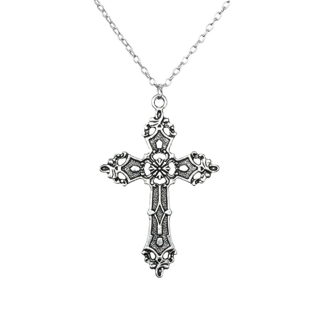 Gothic Cross Pendant Necklace For Women With Vintage Bohemian Style For Summer 2024