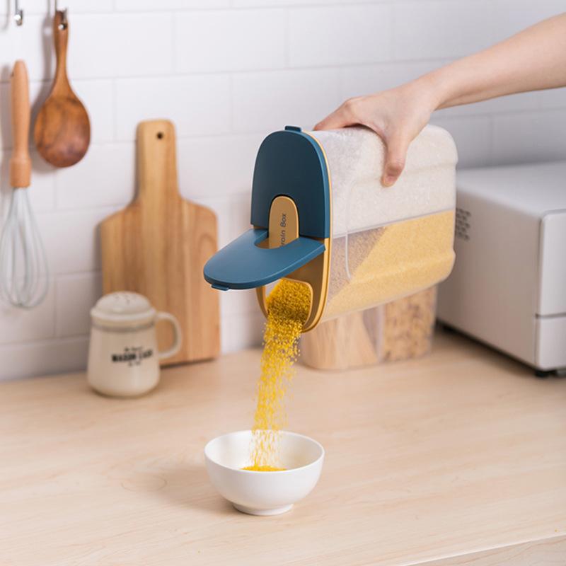 Haushalt Kunststoff Aufbewahrung Lebensmittelbehälter Gewürzorganisator Getreidegläser Küche Zuckerdose Lebensmittel Töpfe Luftdichte Box mit Deckel