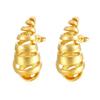 Direct supply geometric stainless steel earrings, women's trend high-end retro earrings, versatile plated 18K earrings