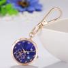 Watch Keychain Clip Pocket Watch Women Analog Flower Nurse Watch Waterproof Cute Rose Gold Fashion Accessory