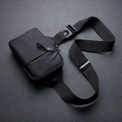New Casual Men Shoulder Belt Bag Nylon Life Waterproof Outdoor Sports Running Cycling Waist Bag Large Capacity Travel Phone Pouch Bags