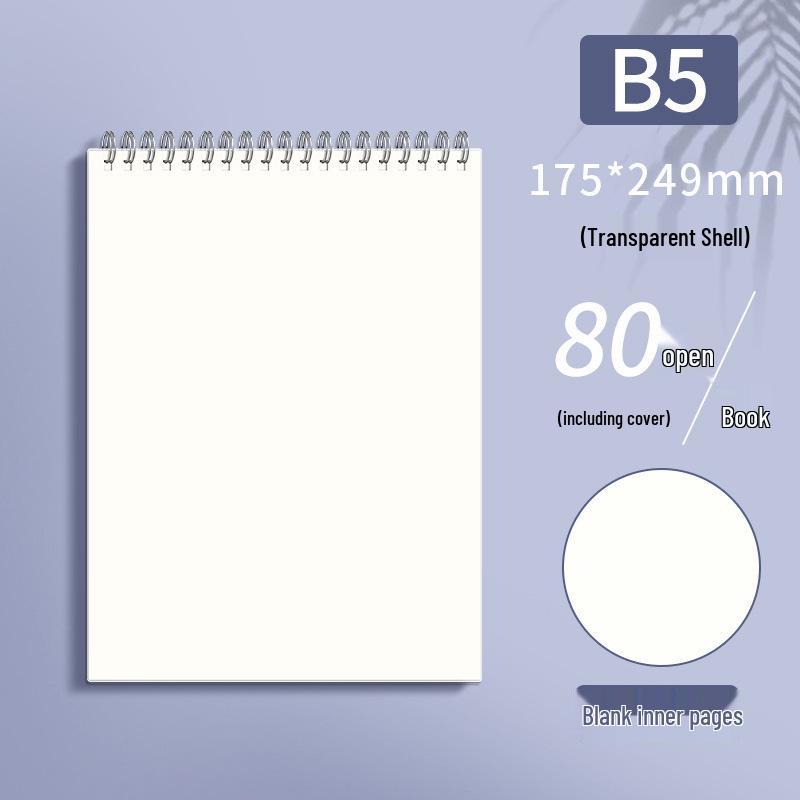 A4 kroužkový zápisník s překlápěcími listy - Linkovaný, Čtverečkovaný, Prázdný - Ideální pro studenty